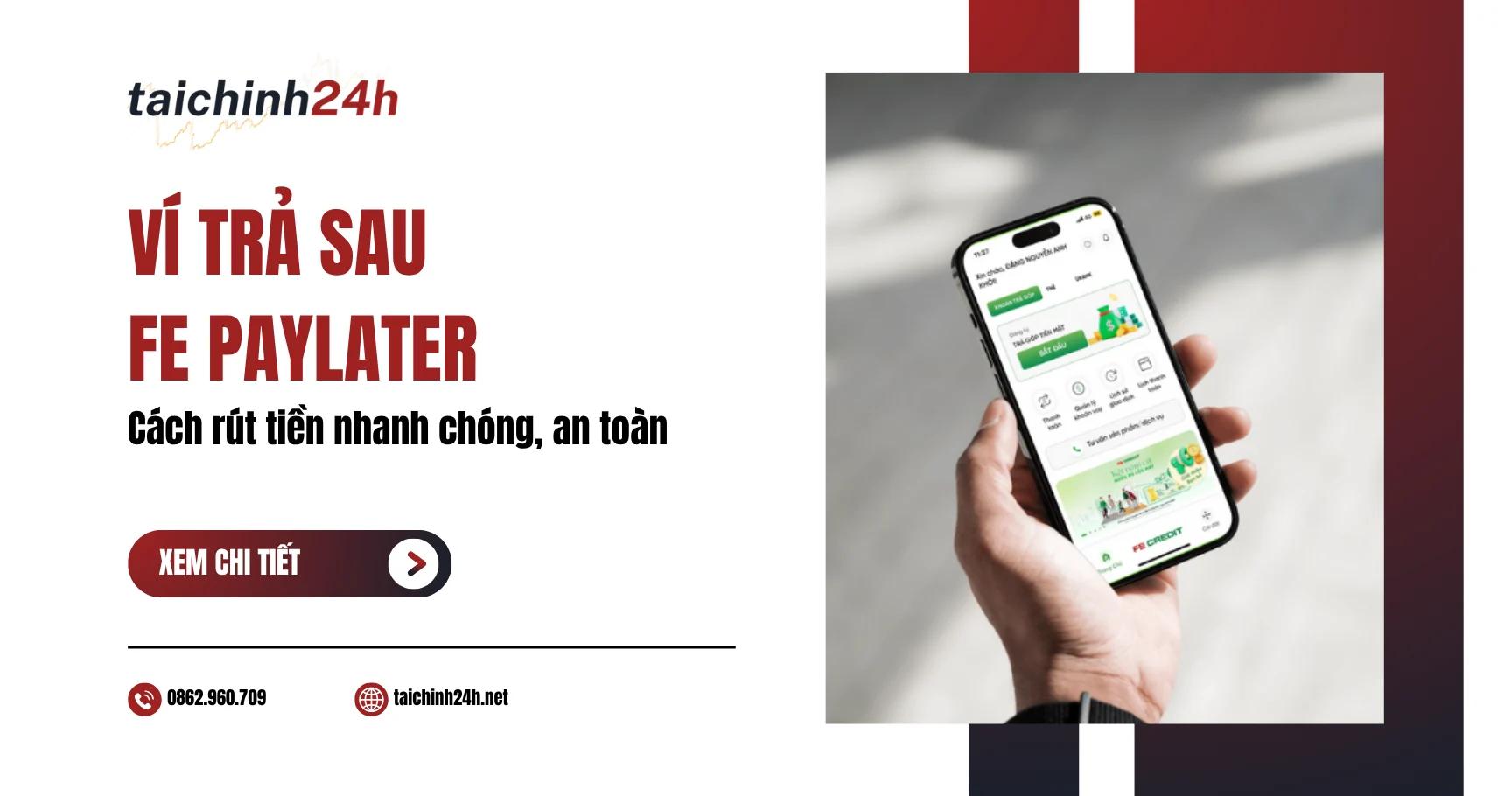 3 cách rút tiền ví trả sau FE PayLater nhanh chóng, an toàn