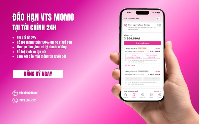 Dịch vụ đáo hạn Ví trả sau MoMo tránh phạt trễ hạn