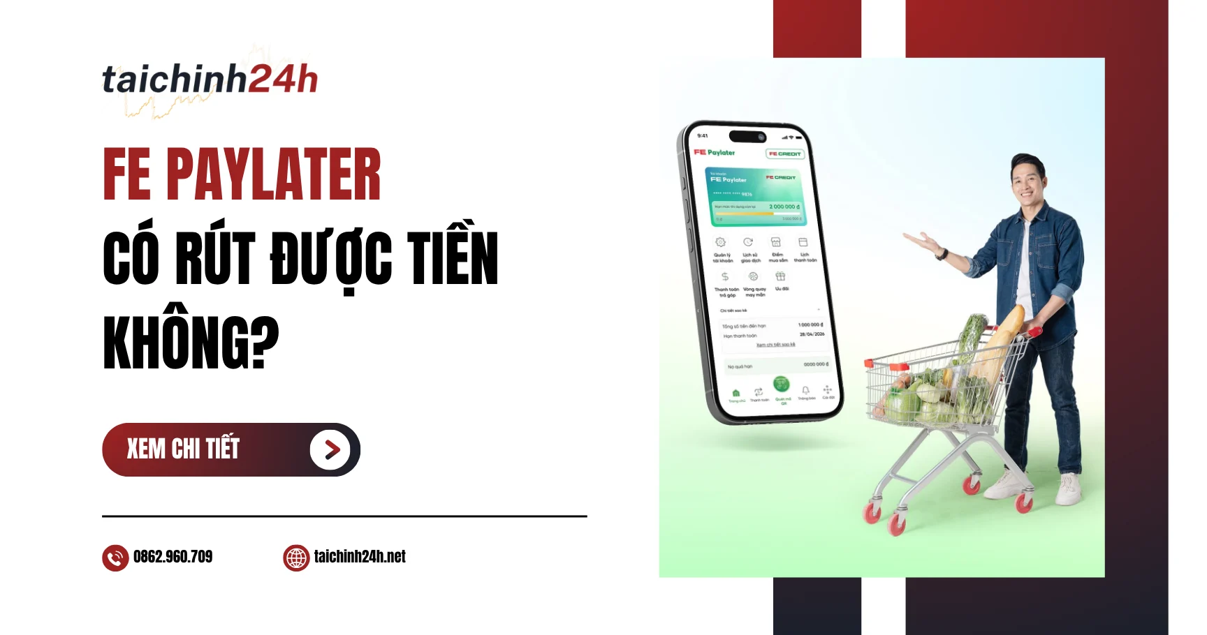 FE PayLater có rút được tiền không?