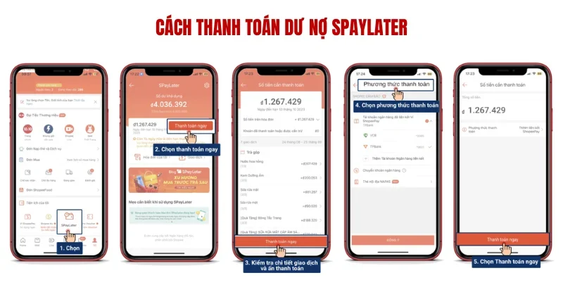 Cách thanh toán dư nợ SPayLater