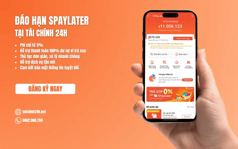 Dịch vụ đáo hạn ví trả sau SPayLater tại Tài Chính 24H